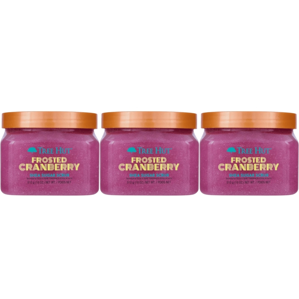 Tree Hut Frosted Cranberry Shea Sugar Body Scrub - 3 Pack